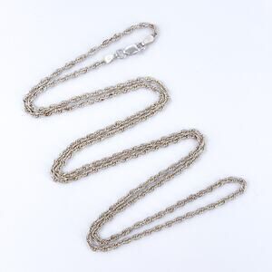 Vintage Italy Milor Sterling Silver 925 Rope Chain Necklace 30"